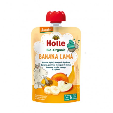 Smoothie de Plátano, Manzana, Mango y Albaricoque, 100g, Holle